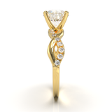 Rose Gold Half Round Pavé Frame