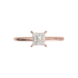Montura Solitario Media Caña 1.5mm Oro Rosa
