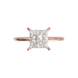 Montura Solitario Media Caña 1.5mm Oro Rosa