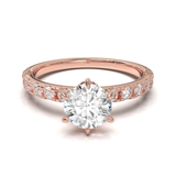 Tiffany Style Pavé Frame White Gold