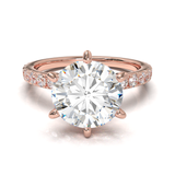 Tiffany Style Pavé Frame White Gold