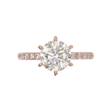 Tiffany Style Pavé Frame White Gold