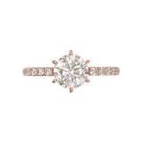 Tiffany Style Pavé Frame White Gold