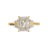 Anillo Tresillo Radiant con Trapezoides Oro Amarillo