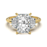 Anillo Tresillo Radiant con Trapezoides Oro Amarillo