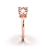 Anillo Tresillo de Redondos Oro Rosa