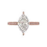 Pavé Frame 3,2,1 Yellow Gold