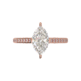 Pavé Frame 3,2,1 Yellow Gold
