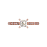 Pavé Frame 3,2,1 Yellow Gold