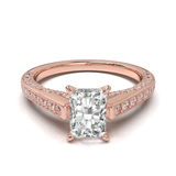 Pavé Frame 3,2,1 Yellow Gold