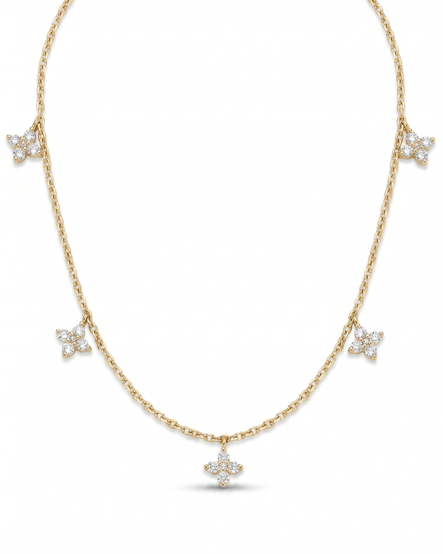 Clover drop necklace