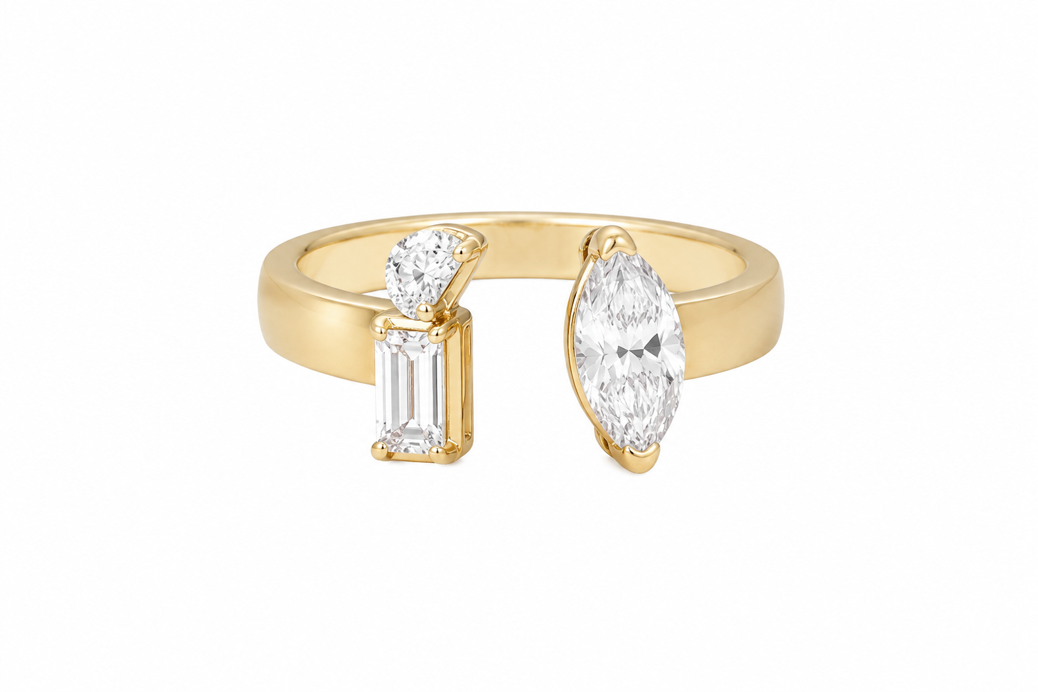 Fancy shapes chunky ring