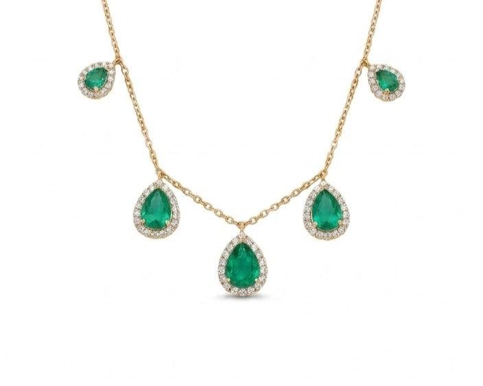 Collar esmeraldas drop
