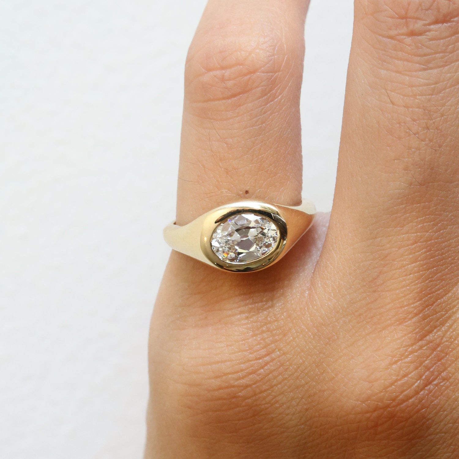 Oval Bold Bezel Ring