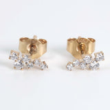 Lab Grown Diamond Round Climber Studs 0.25 ct