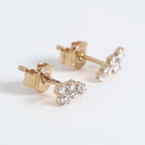 Lab Grown Diamond Round Climber Studs 0.25 ct