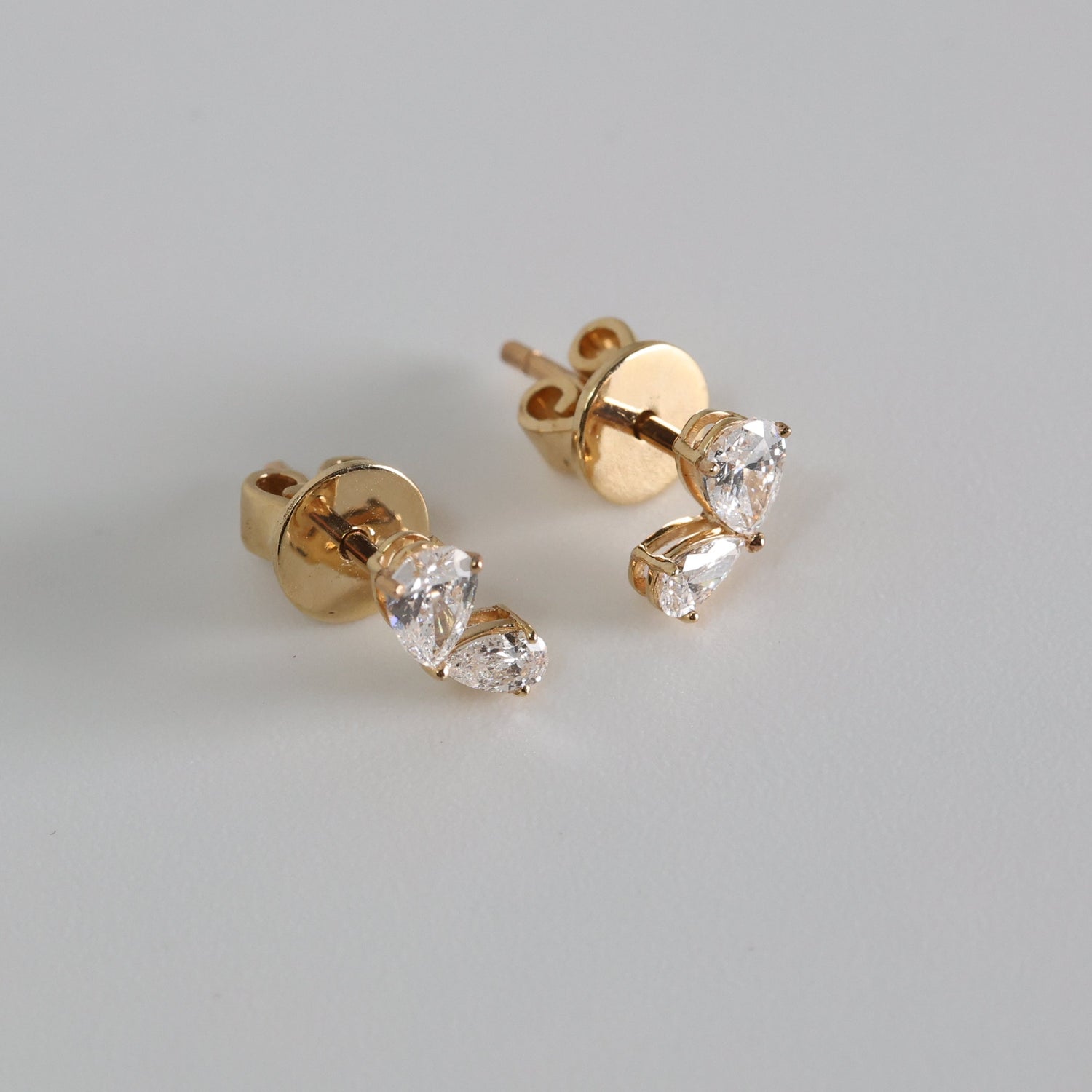 Aretes Doble Pera 0.35 ct