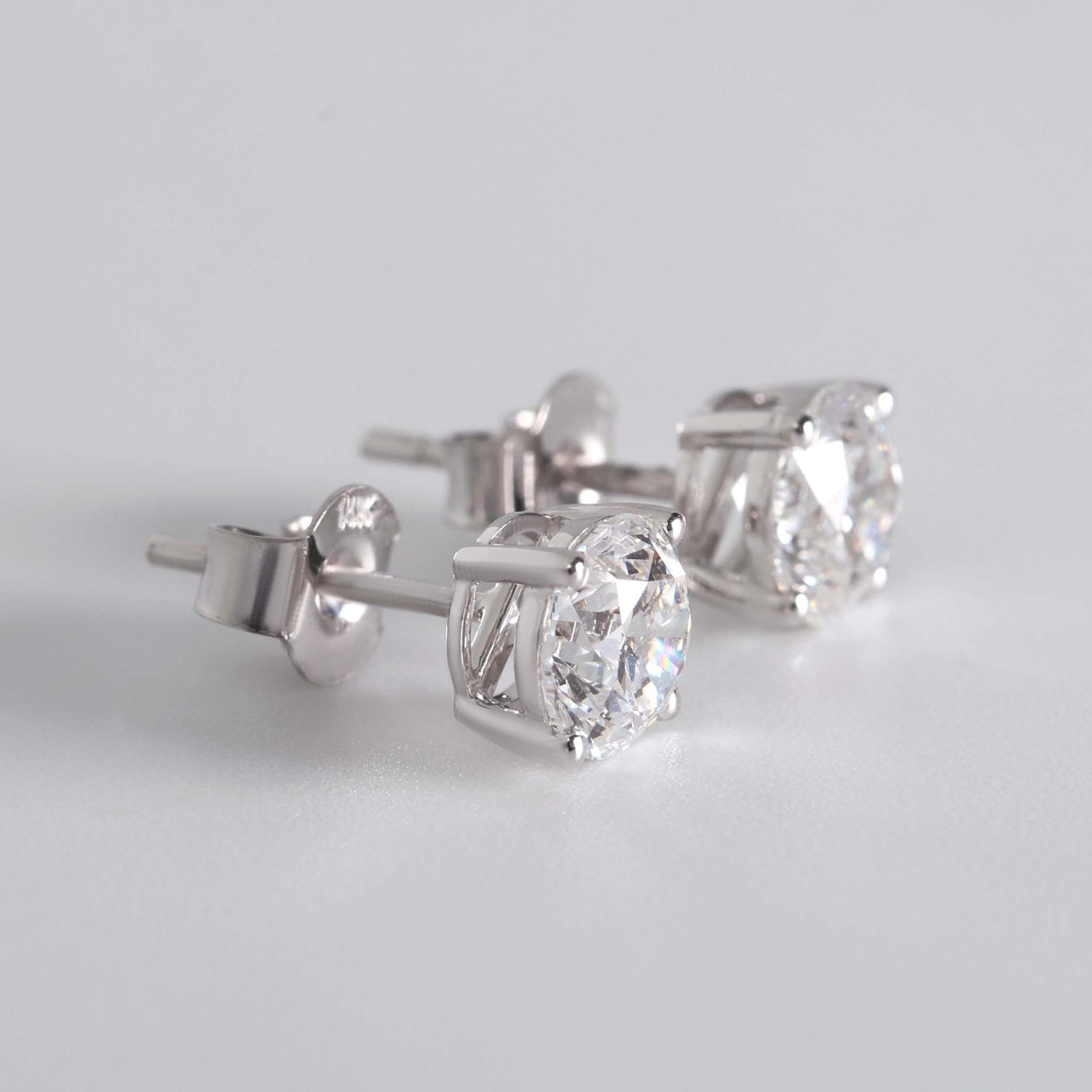 Lab Grown Diamond Stud Earrings 2.00 ct