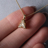 Dije de diamante letra "A" en Oro Amarillo 18k