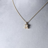 Dije de diamante letra "R" en Oro Amarillo 18k