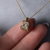 Dije de diamante letra "R" en Oro Amarillo 18k