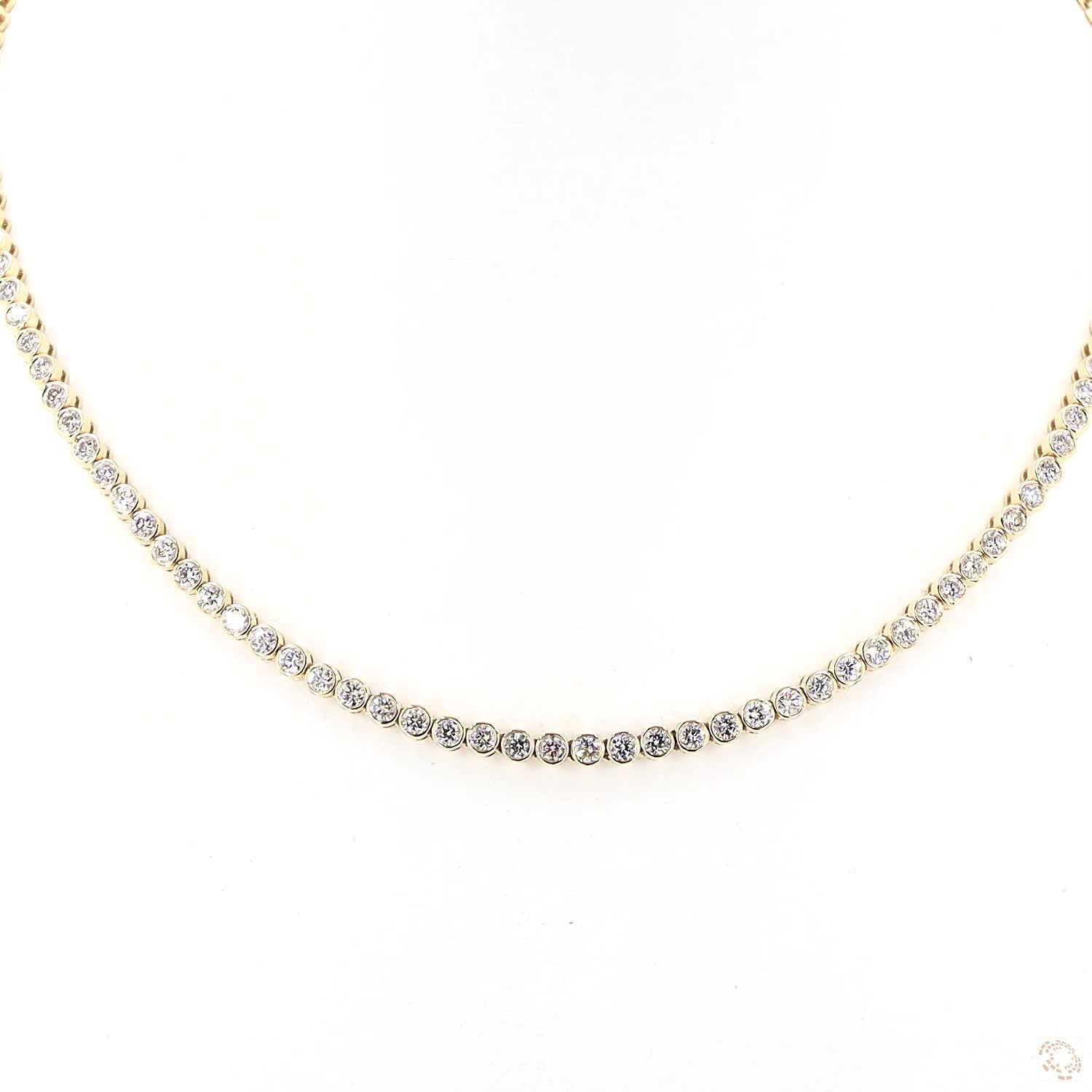 Round Bezel Tennis · 6.00 ctw