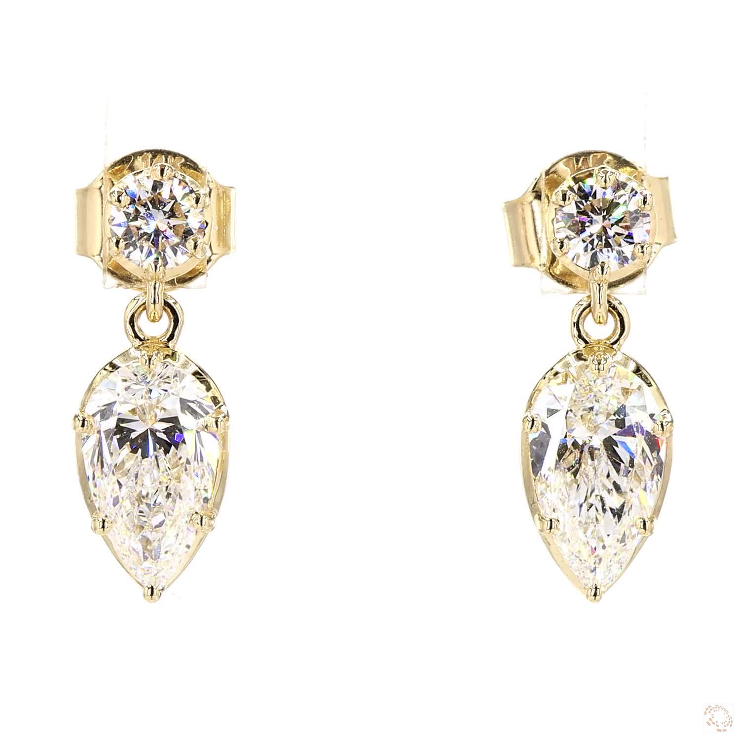 Pear Bezel Prong Drop · 2.00 ctw