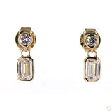 Round & Emerald Bezel Drop · 1.00 ctw