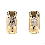 Oval Bezel Huggies · 1.00 ctw