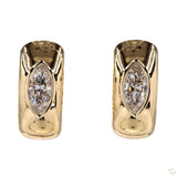 Marquise Bezel Huggies · 1.00 ctw