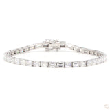 Tennis Bracelete  Lab Grown - Emerald East West - 10 ct