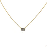 Emerald Bezel Pendent EW - 1 CT