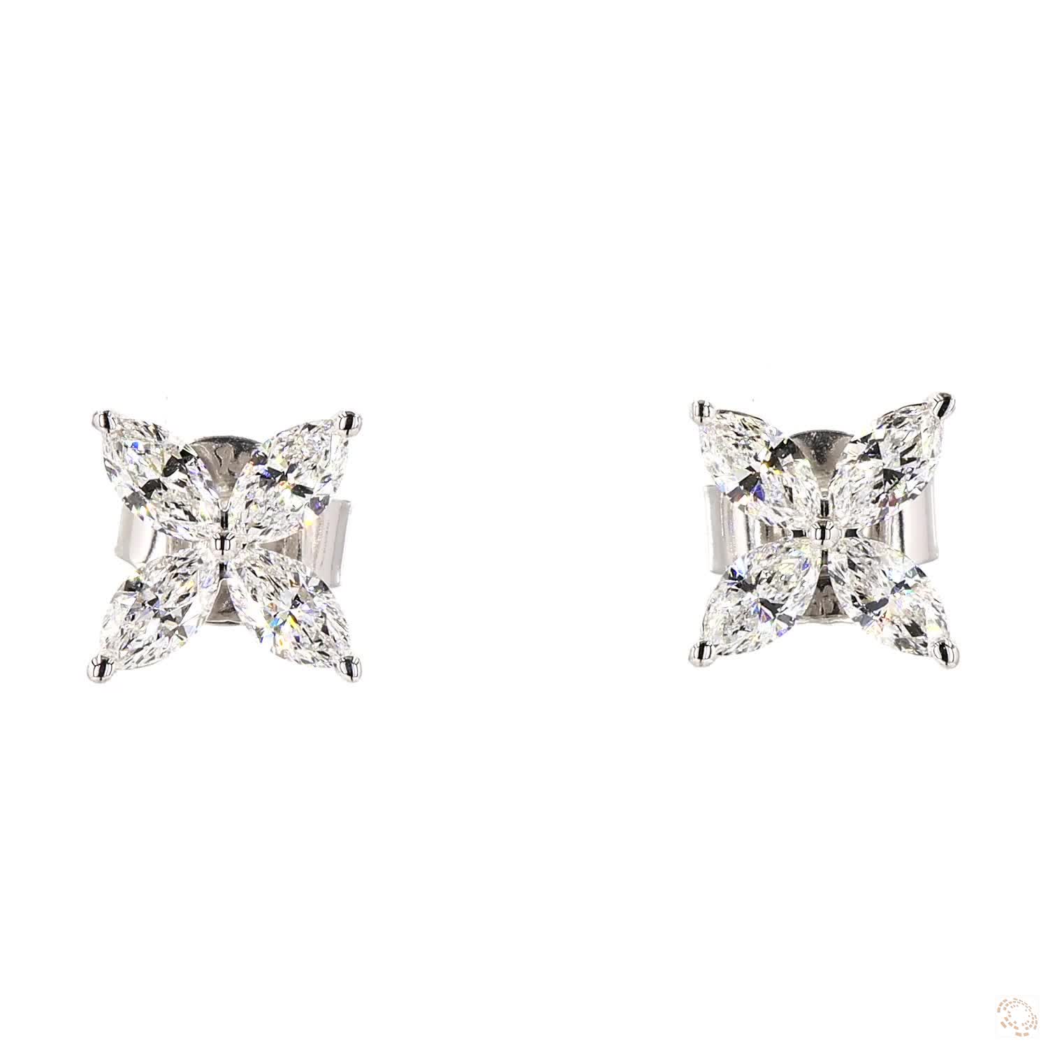 Flora Studs · 0.75 ctw
