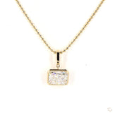 Oval Bezel East West - Ball Chain