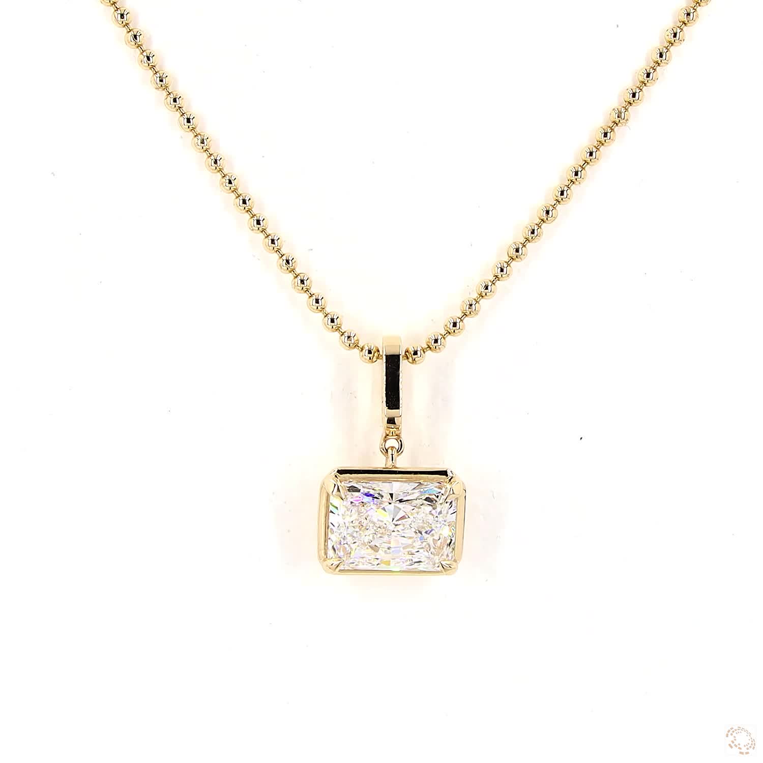 Oval Bezel East-West · Ball Chain · 1.00 ct