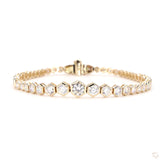 Tennis Bracelete Graduated Round Hexagon - 5 ct