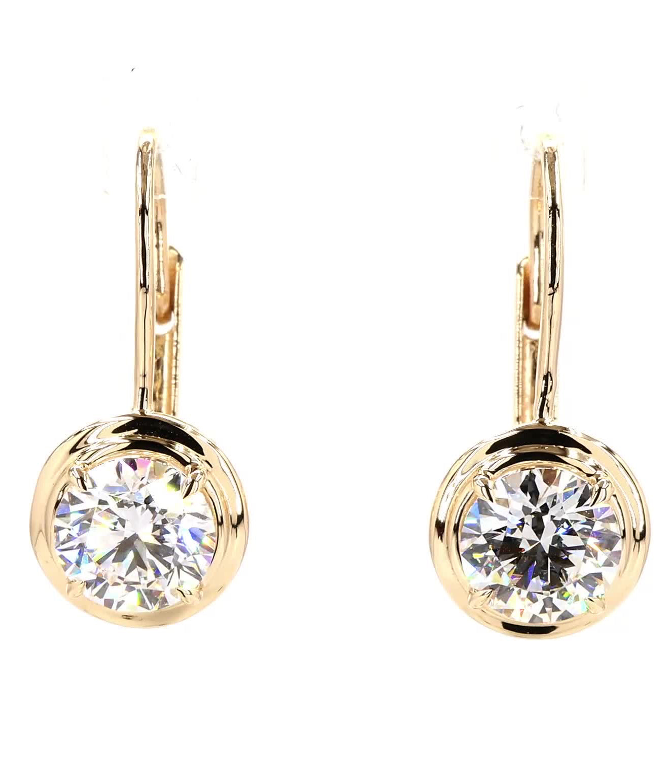 Round Double Bezel Drop · 2.00 ctw