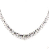 Lab-Grown Diamond Tennis Necklace Gradauted - Pear