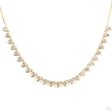 Pear Bezel Petal Necklace