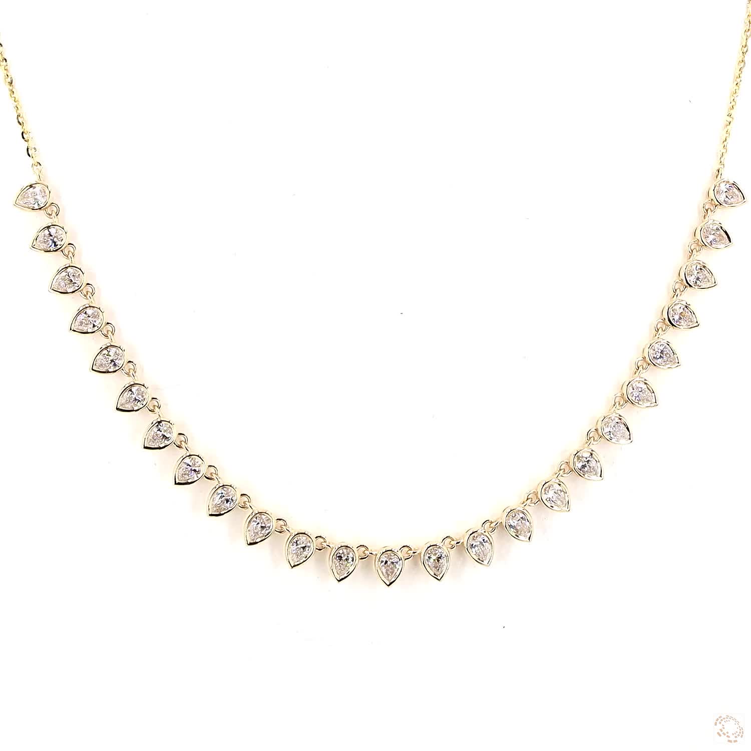 Pear Bezel Petal Necklace · 4.00 ctw