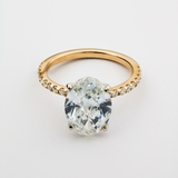 Oval ring with pavé
