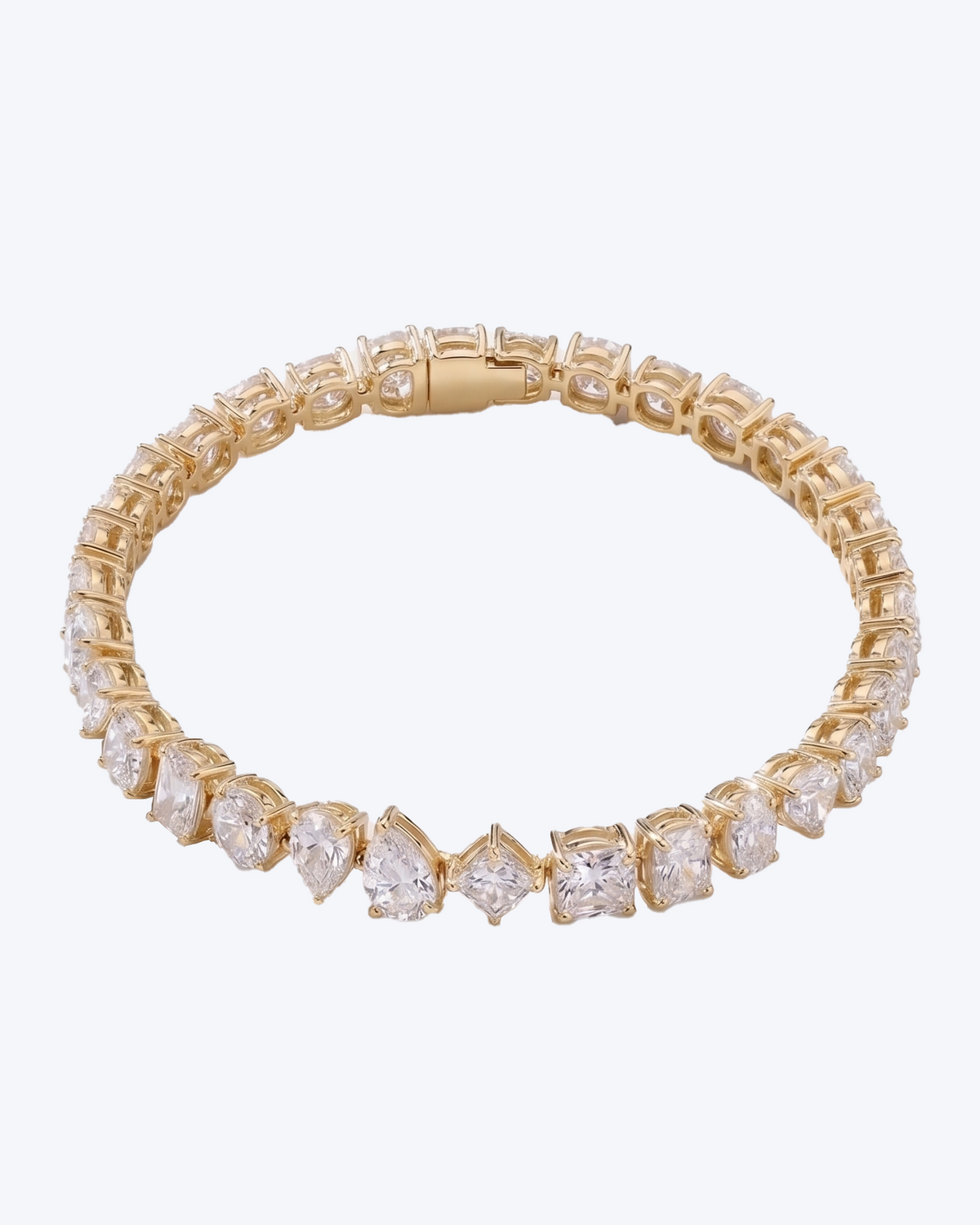 Tennis bracelet fancy shapes