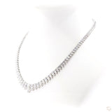 Lab-Grown Diamond Tennis Necklace Gradauted - Pear