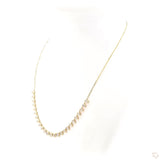 Pear Bezel Petal Necklace