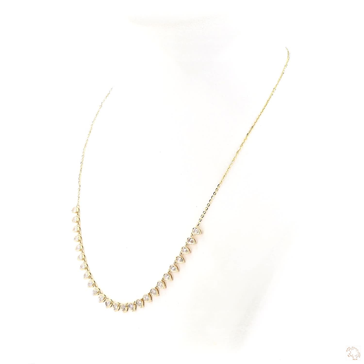 Pear Bezel Petal Necklace · 4.00 ctw