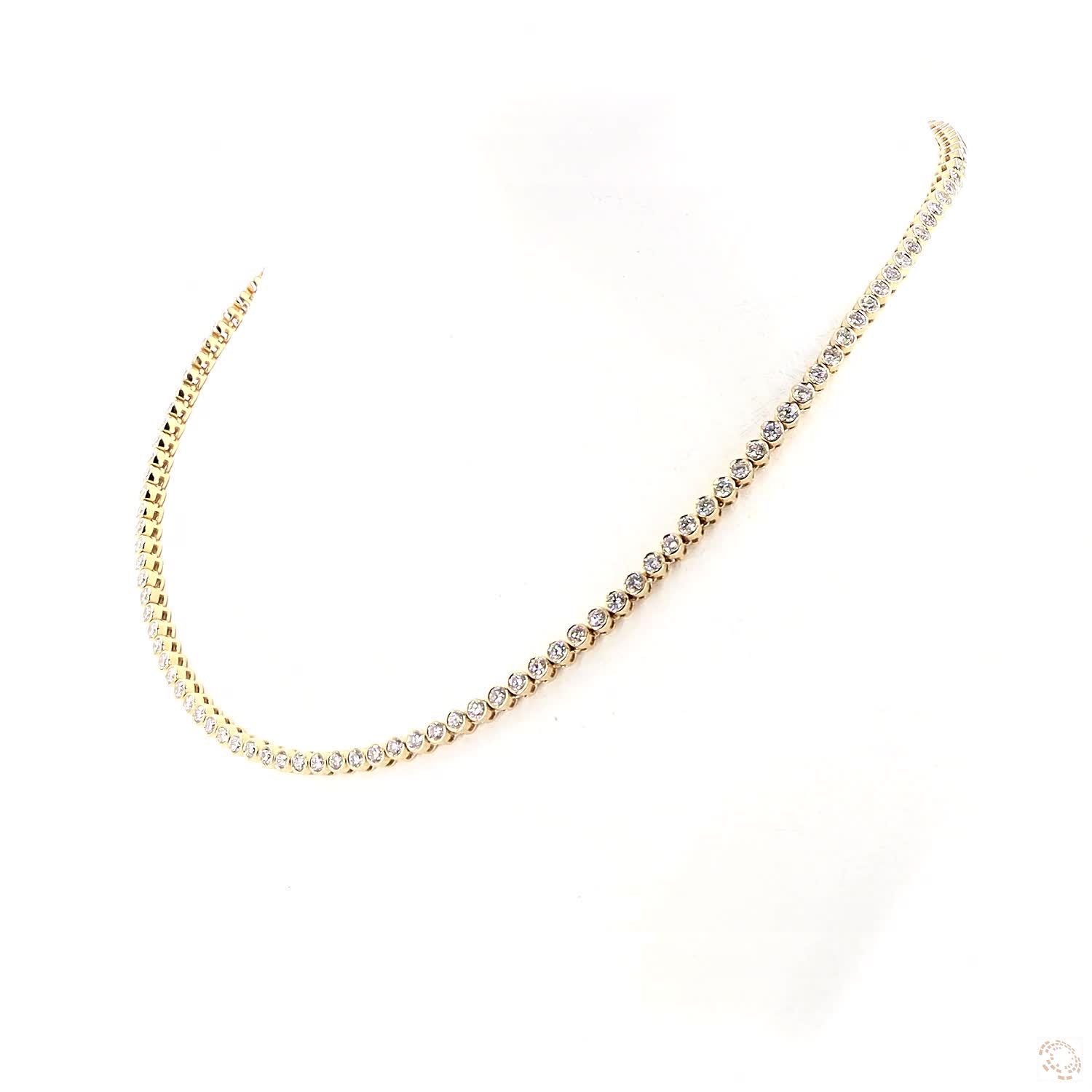 Round Bezel Tennis · 6.00 ctw