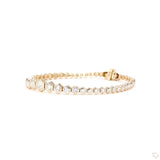 Tennis Bracelete Graduated Round Hexagon - 5 ct