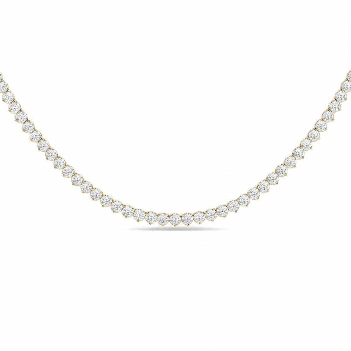 Tennis necklace 3 prongs