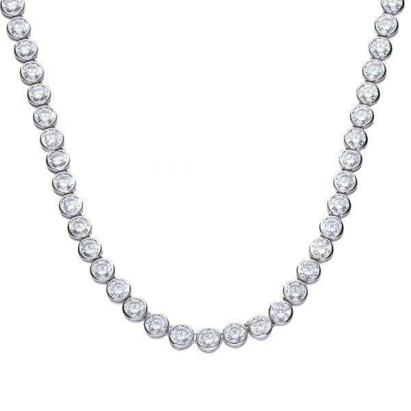 Tennis necklace bisel