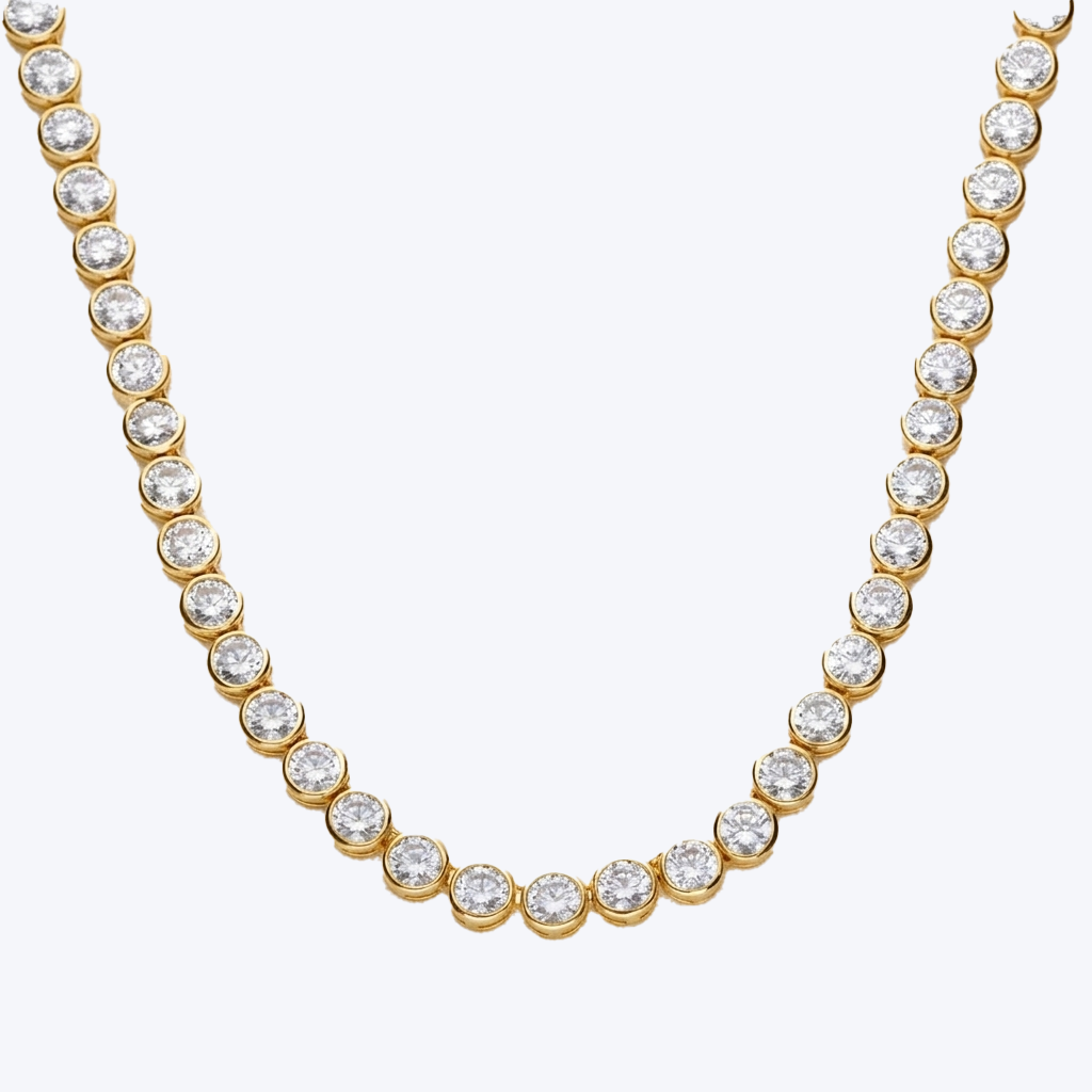 Tennis necklace bisel